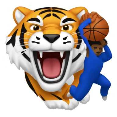 A tiger beating a Jayhawk sticker