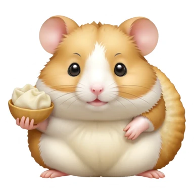 Hamster holding a dumpling  sticker