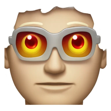 homelander with laser red eyes sticker