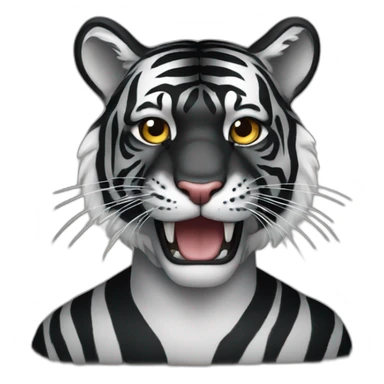 all BLACK Tiger sticker