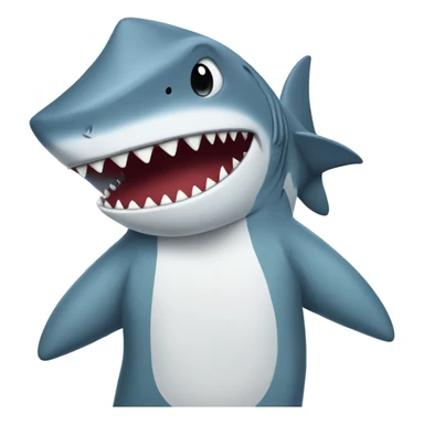 shark with dinosaur pajamas sticker