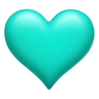 turquoise heart emoji small sticker