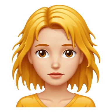 woman lying down with wet hair sticker