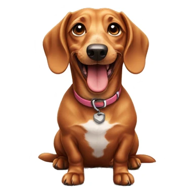 Dachshund happy sticker