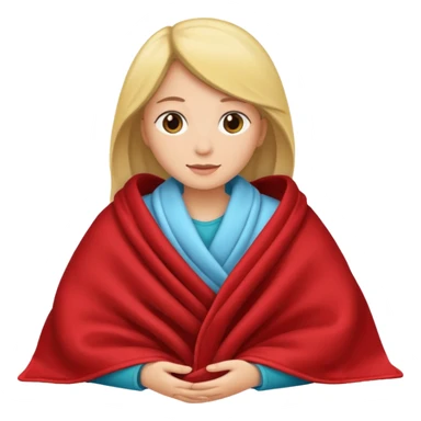 woman with blanket sticker
