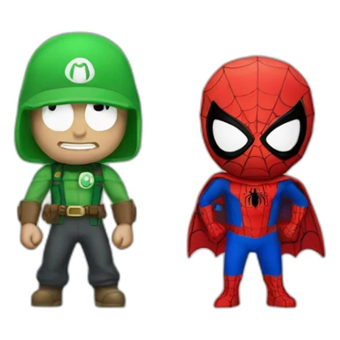 Spider-Man et Luigi sticker