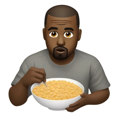 Kanye west eating cereal sticker