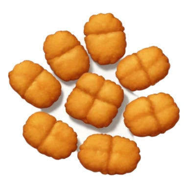 A bunch of chicken nuggets doing six seven sticker