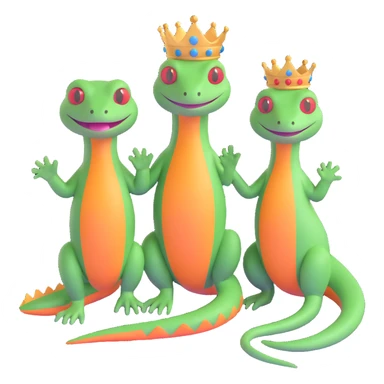 Lizard king and queen sticker
