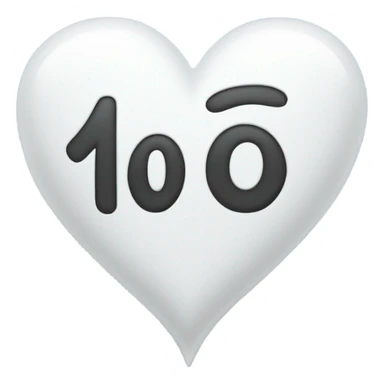 White and blue heart with 1000 written on it sticker