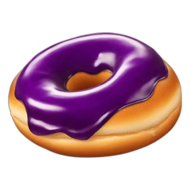 aubergine dans un donut sticker
