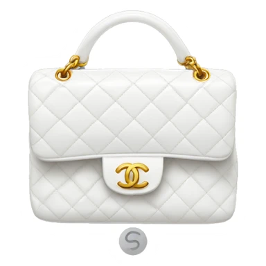 White Chanel bag sticker