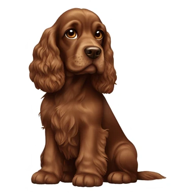 Brown cocker spaniel  sticker