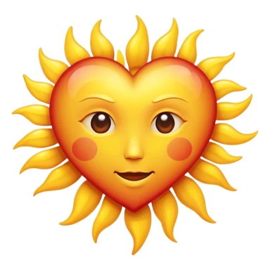 sun closeup (heart-shaped) sticker