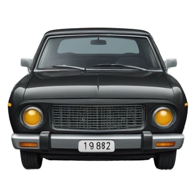 ussr black volga car 1982 sticker