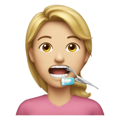 Lady getting her tooth pulled sticker