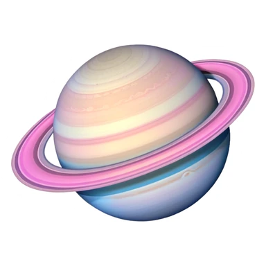 pretty saturn blue and pink sticker