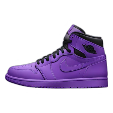 Nike jordan 1 purpule and black sticker