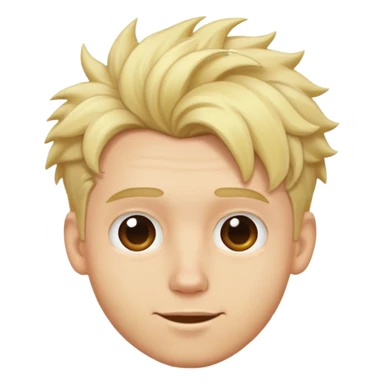 blonde male funny hair sticker