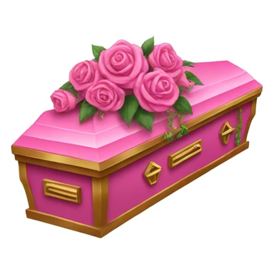 Fancy pink coffin sticker