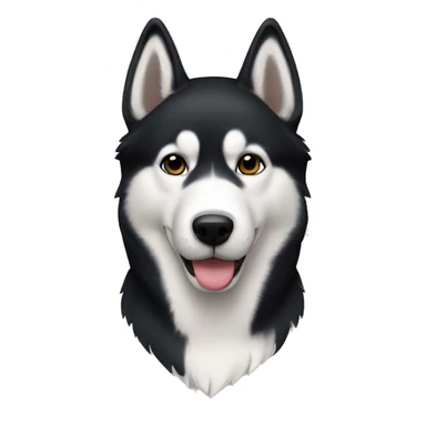 husky black sticker