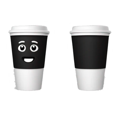 Black to go cup sticker