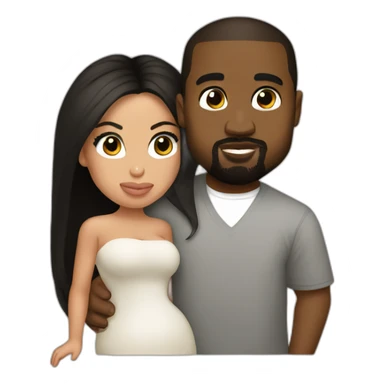 kim kardashian holding midget kanye sticker