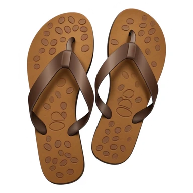 brown coffee colored flip flops sticker