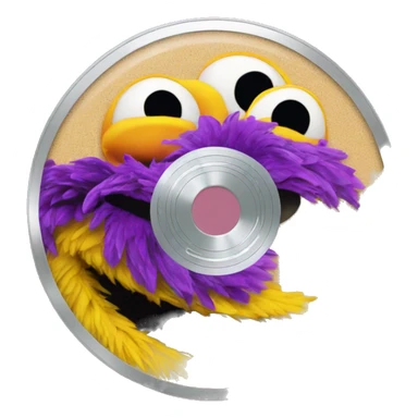 dvd disc of sesame street sticker