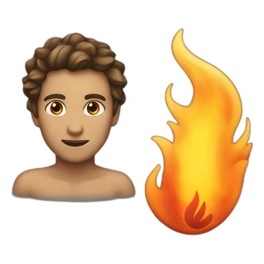 Fire and water sticker