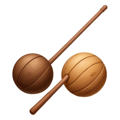 two bals and a stick sticker