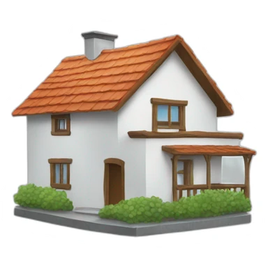 House with filter water sticker