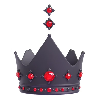 black crown with red jewels sticker