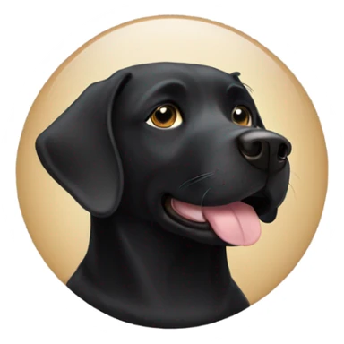 Black lab dog sticker