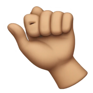 Finger guns tilted up sticker