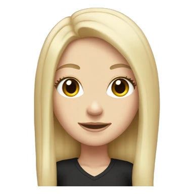 tall white girl with black long hair sticker