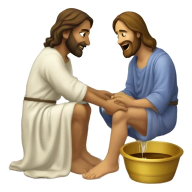 Jesus washes his disciple feet  sticker