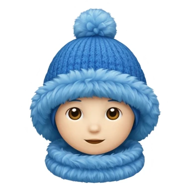 blue fluffy hat(just hat) sticker