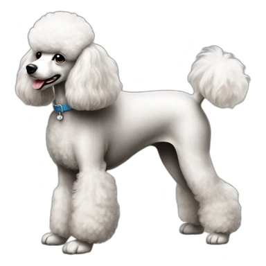 Dog Standart Poodle full-height sticker