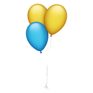 2 blue balloons sticker