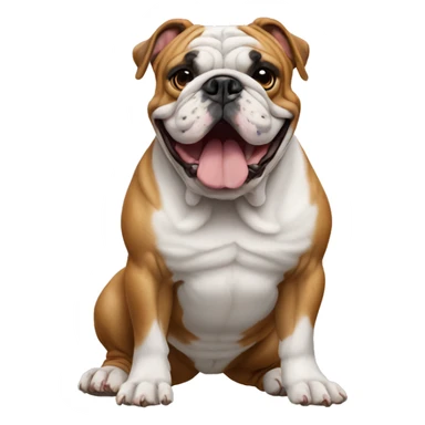 english bulldog on two legs sticker