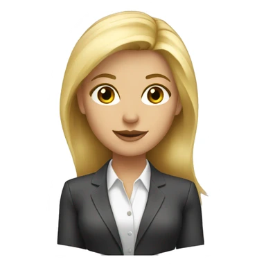 Business blonde girl sticker