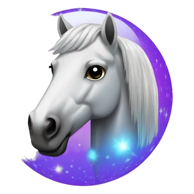 horse covered like disco ball sticker