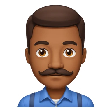 dad material man with mustache sticker