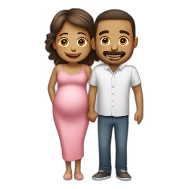pareja embarazada  sticker