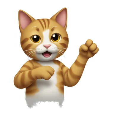 Cat flipping off sticker