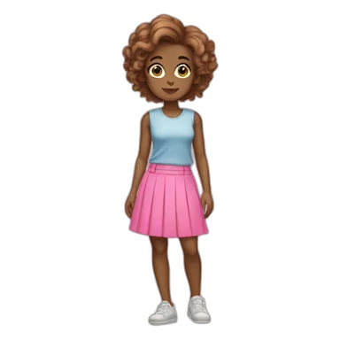 Femboy in pink skirt sticker
