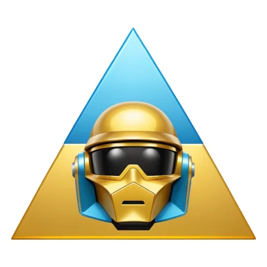 Daft punk pyramid sticker