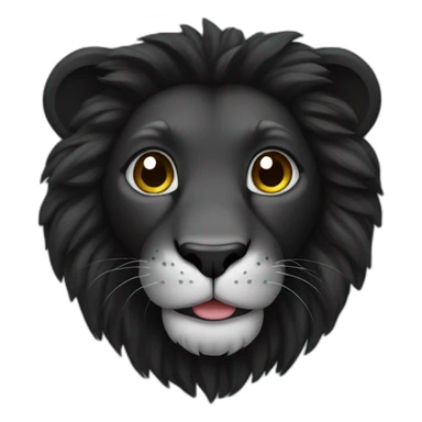 cute black Lion sticker