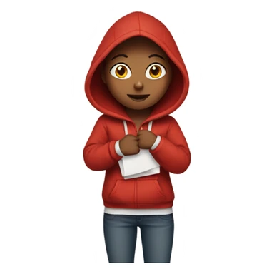 Girl in red hoodie  sticker